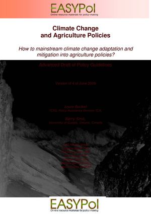 How to Mainstream Climate Change Adaptation for Agriculture