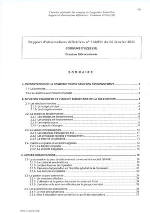 rapport chambre régionale des comptes