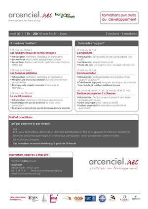 Programme formation arcenciel-france - les outils du développement