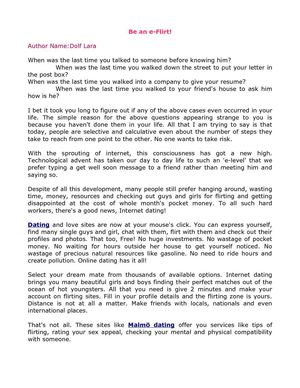 Be an e-Flirt!