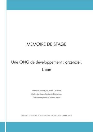 Une ONG de développement  arcenciel, Liban