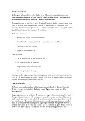 EXERCICIS CONTE “LA SANG”