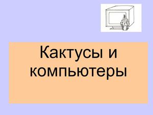 кактусы и компьютеры