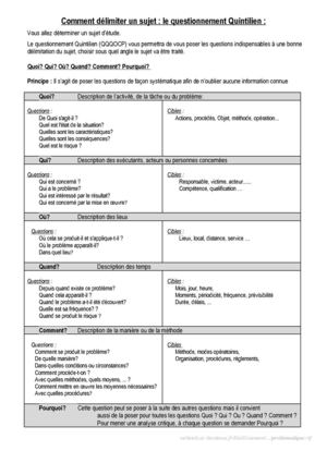 Questionnement quintilien