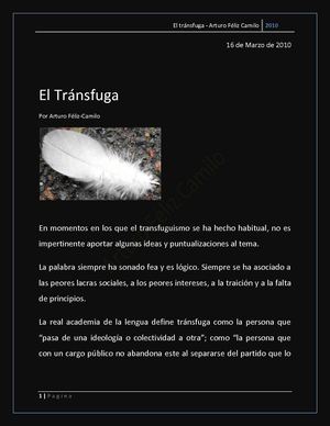 El tránsfuga