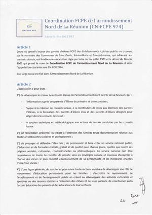 CN-FCPE 974 - Statuts