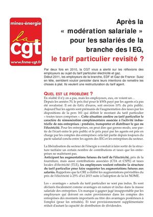Tract Tarif Agent - le tarif particulier revisité ?