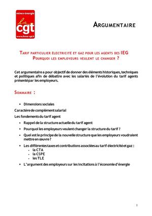 Argumentaire - Tarif Agent
