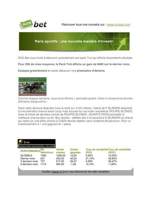 SOS Bet, des pronostics trot pour gagner aux courses