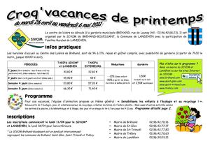 Croq Vacances Printemps 2011 à Bréhand