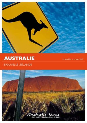 Brochure Australietours - Australie et Nouvelle Zélande
