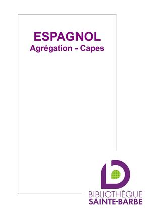 Bibliographie agrégation et CAPES d'Espagnol