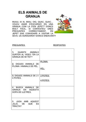 els animals de granja