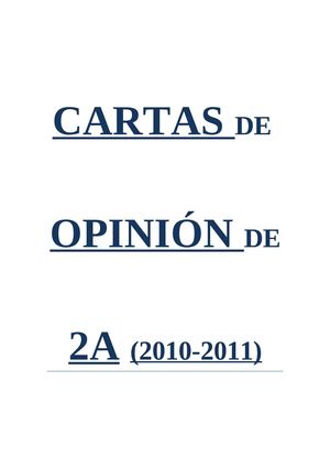 Cartas de opinión de 2A de ESO