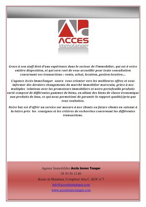 Acces Immotanger: agence immobilière de Tanger