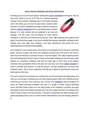 Sports silicone wristbands and all you need to know