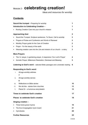 Celebrating Creation - Ideas and Resources for Worship