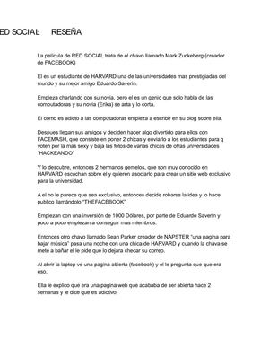 RED SOCIAL RESEÑA