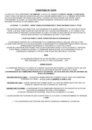 VENTE D\'OBJETS D\'ART ET D\'AMEUBLEMENT 16-04-2011