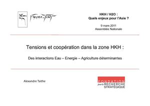 Tensions et coopération dans la zone HKH : Des interactions Eau – Energie – Agriculture déterminantes - Alexandre TAITHE
