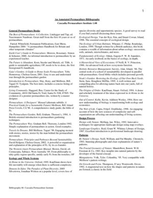 An Annotated Guide, Permaculture Bibliography