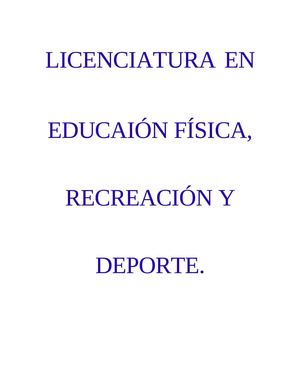 CONCEPTOS DE LA EDUCACIÓN FÍSICA, LA RECREACIÓN Y EL DEPORTE