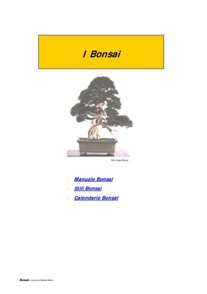 il mio manuale sui bonsai