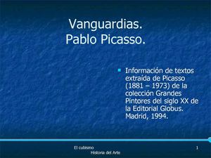 Pablo Picasso - algunas obras significativas.