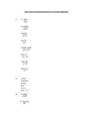 Claves Guía Operatoria con Fracciones Algebraicas