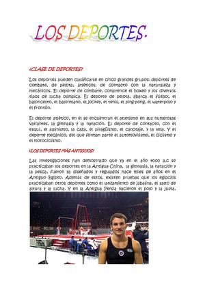 CLASES DE DEPORTES.