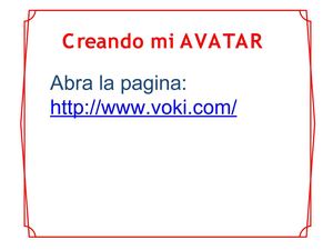 Crear un avatar con VOKI