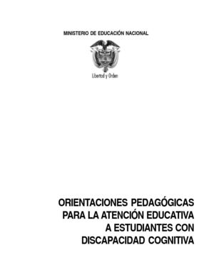 ORIENTACIONES PEDAGÓGICAS PARA POBLACIÓN CON NECESIDADES EDUCATIVAS ESPECIALES