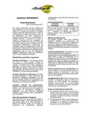Dictamen INFONAVIT - 14/03/2011