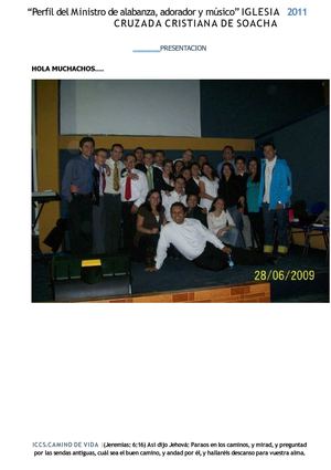 Perfil del adorador, ministro de alabanza y musico,en la congregacion, por;Fabian Ramirez ICCS