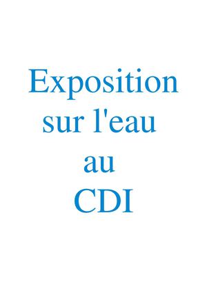 Exposition sur l'eau