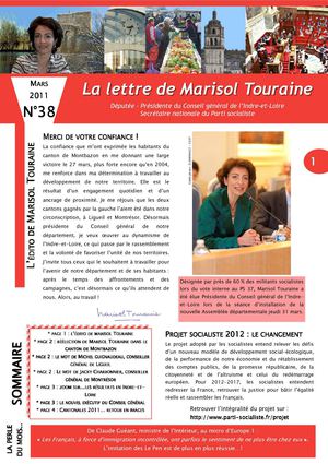 La lettre de Marisol Touraine - Mars 2011