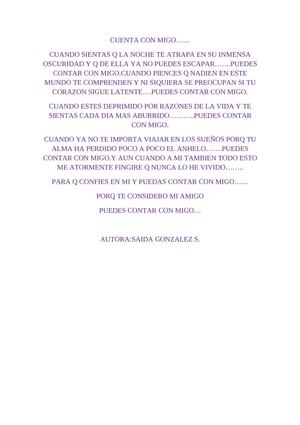 cuenta conmigo saida gonzalez