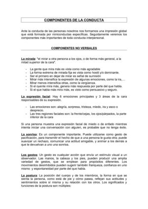 Componentes de la conducta