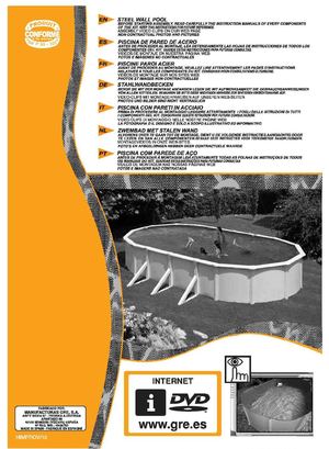 Instrucciones de Montaje y Mantenimiento de una Piscina Desmontable Gre (en 7 idiomas)