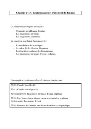 chapitre n°15-5ème-représentations et traitement de données