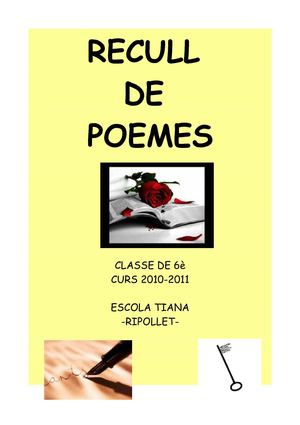 Recull de poemes de 6è. 2011