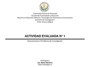 El Problema de Investigación - Rafael Martínez