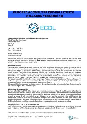 Syllabus ECDL modulo 2