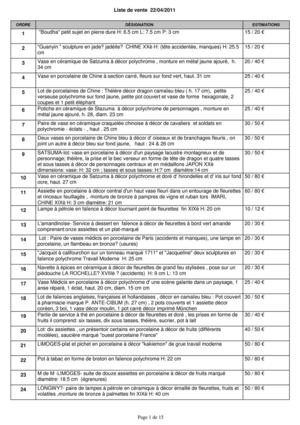 Vente intermédiaire du 22 avril 2011 22-04-2011