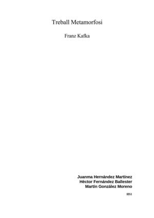La Metamorfosi, de Franz Kafka