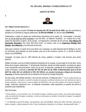 DIA DEL IDIOMA ESPAÑOL