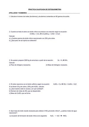 PRACTICA DE ESTEQUIOMETRIA