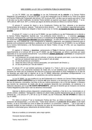 LEY DE LA CARRERA PÚBLICA MAGISTERIAL