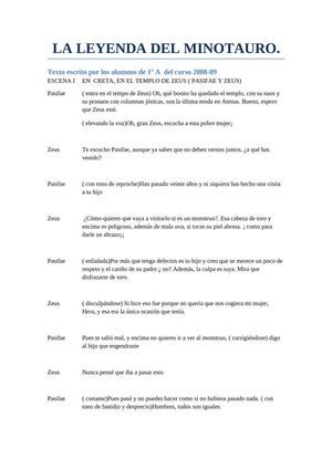 LA LEYENDA DEL MINOTAURO.