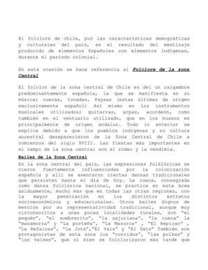 El folclore de Chile, Zona Central